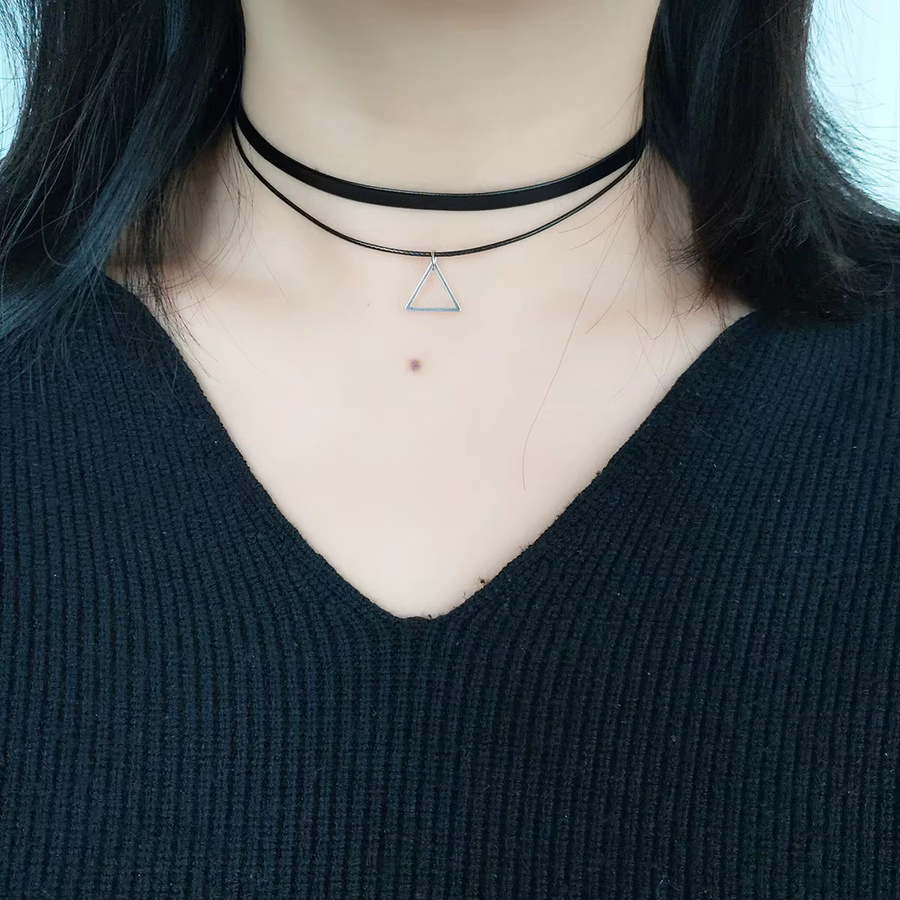 Choker-Halskette Edelstahl, Vintage, Silber, Damen - Bild 4
