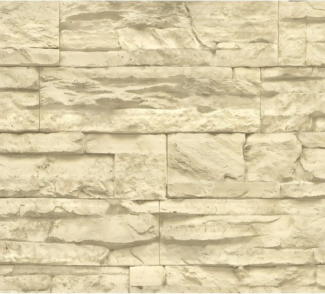 Profhome Tapete in Steinoptik Matt Beige Creme, Rollengröße 0,53 m x 10,05 m (5,33 m2) - Bild 1