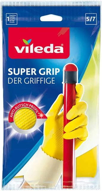 Vileda Universal Grip S Reinigungsschwamm in Gelb und Rot, B/T/H: 27,0 x 14,5 x 2,0 cm - Bild 1