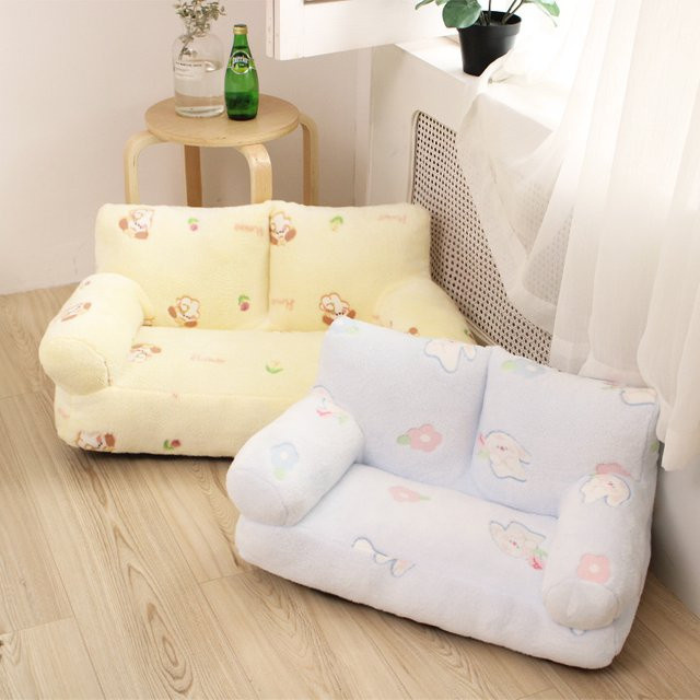 YBPetra Luxus Haustier Sofa für Katzen und Hunde in Beige mit abnehmbarem Bezug - Bild 1