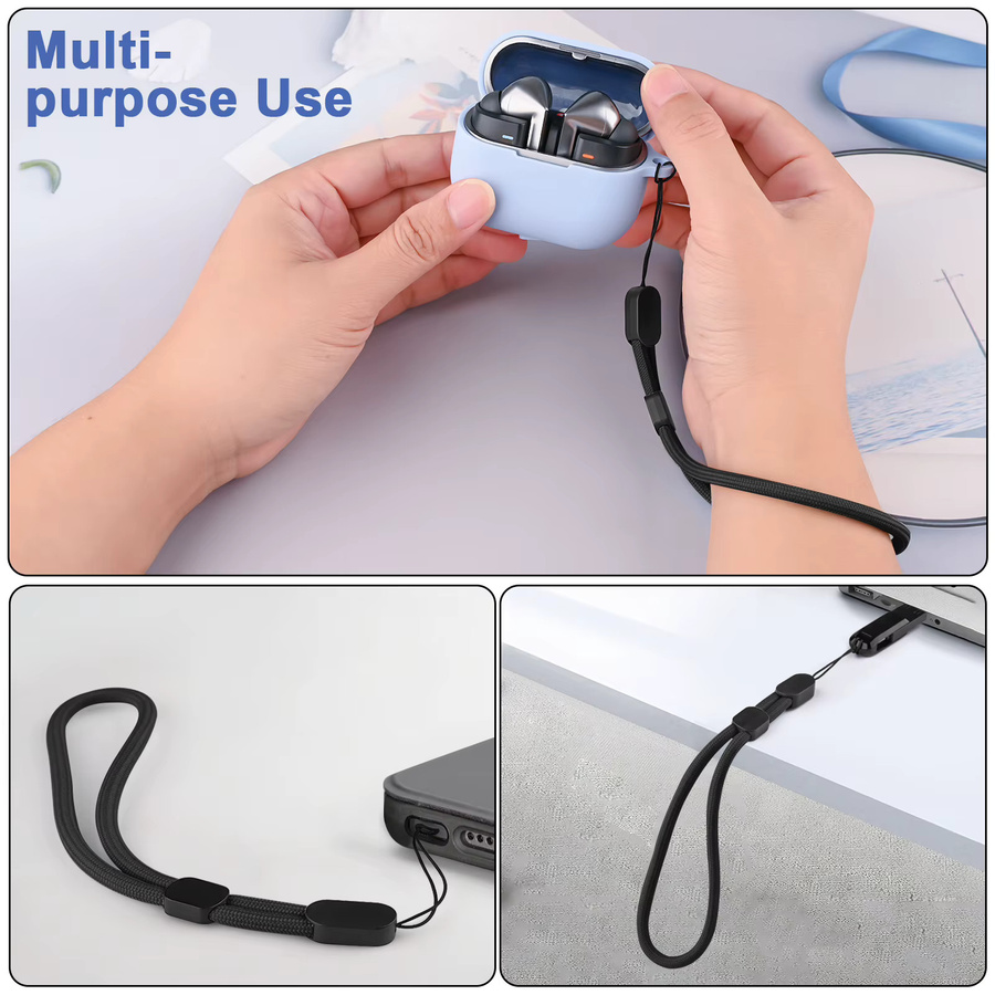 6er Set GoPro Handgelenk-Lanyard aus Nylon in Schwarz für Handy, Kamera und Schlüssel - Bild 6