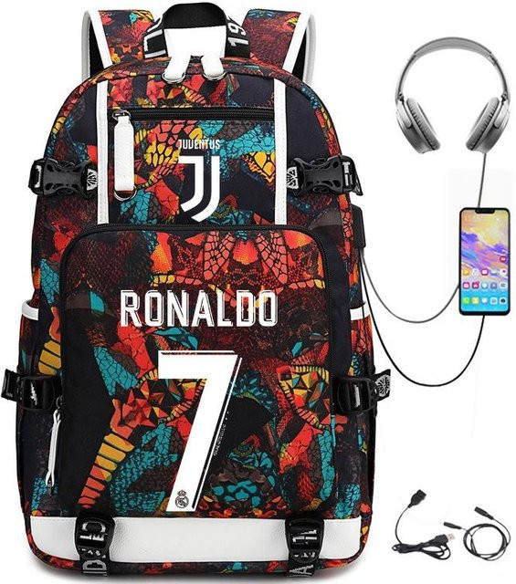 3-teiliges Schulrucksack-Set für Schüler aus Oxford-Stoff in Multicolour mit Schultasche, Schultergurt und Federmäppchen - Bild 1