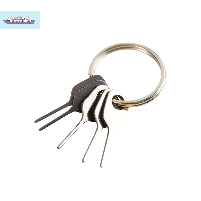 SD&HI SIM-Karten-Auswurfstift-Set, 5 Stück, Farbe: Silber - Bild 2