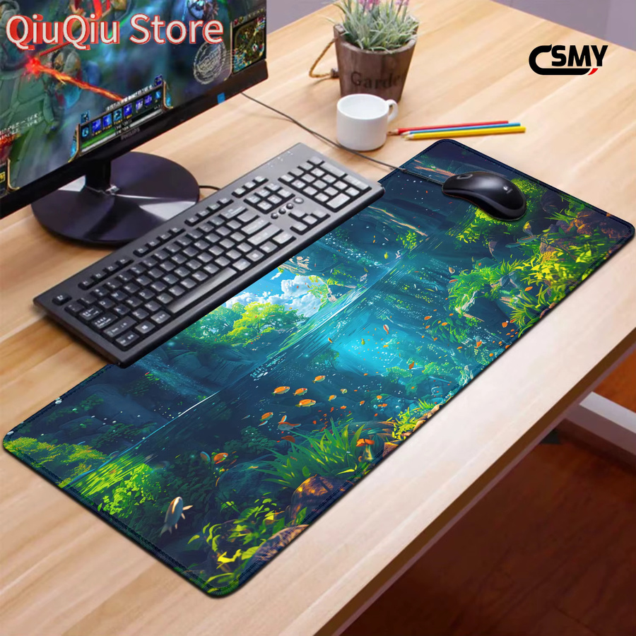Potdemiel Gaming-Mauspad Subaquatic Plant Große Schreibtischunterlage für Tastatur und Computer - Bild 3