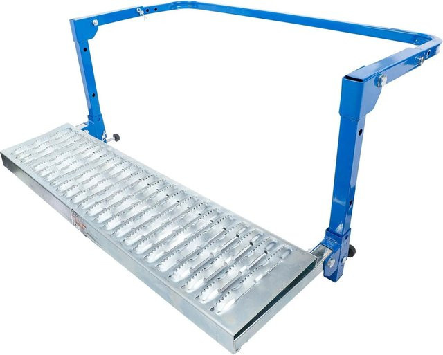 BGS Reifen-Klapptritt 71003 aus Stahl in Blau, einstellbar für LKW - Bild 1