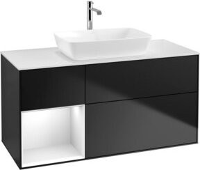 V&B Waschtischunterschrank Finion mit Wandbeleuchtung, Farbe Weiß lackiert, Breite: 120 cm, Tiefe: 50,1 cm, Höhe: 50,1 cm - Bild 1