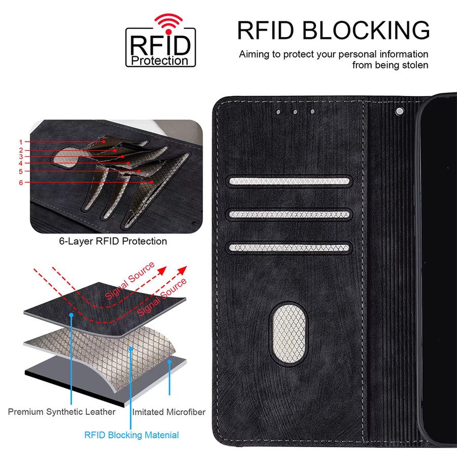 Stoßfeste Brieftaschen-Handyhülle mit Metall-Schnallen für Realme GT8 GT7 Pro Racing GT 7T 6T GT Neo6 SE in Blau - Bild 2