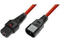 MicroConnect Stromkabel IEC 60320 C14 auf IEC 60320 C13 10 A in Rot, Länge: 3,0 m - Bild 1