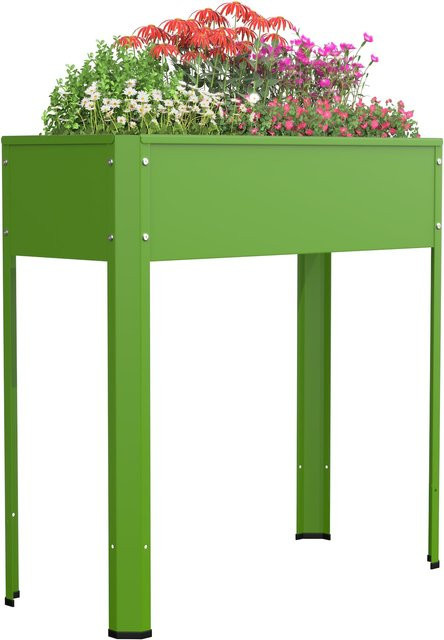 VCM Metall Hochbeet Balora L stehender Pflanzkasten für Balkon Terrasse und Garten, B/T/H: 80 x 35 x 80 cm - Bild 1