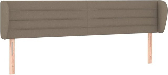 vidaXL Kopfteil mit Ohren in Taupe/Beige aus Stoff, Breite: 163 cm, Tiefe: 23 cm, Höhe: 78-88 cm - Bild 1