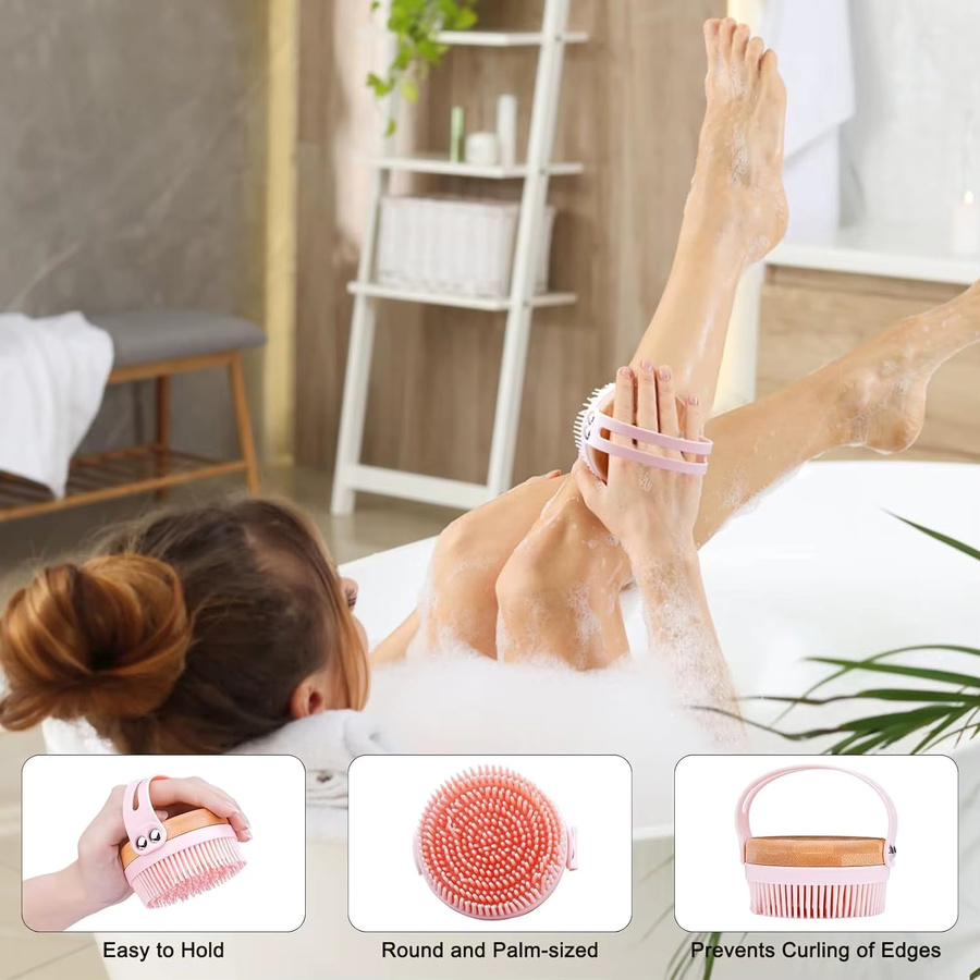 Silikon-Körperwäscher, Peeling-Badebürste mit weichen Borsten, Unisex - Bild 1
