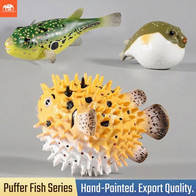XIALIBAOMOWAN Meereslebewesen Pufferfisch, Actionfiguren, PVC, Bunt / Mehrfarbig - Bild 1