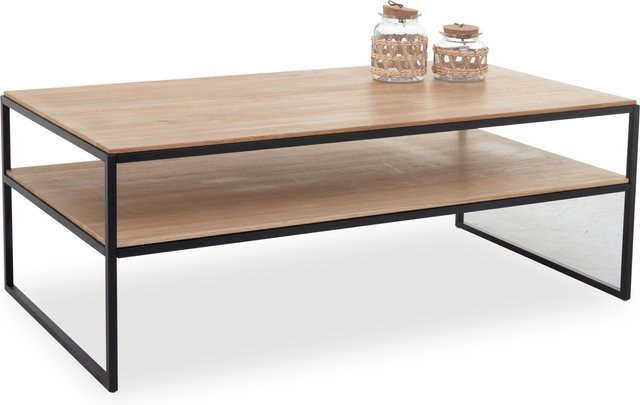 Couchtisch MIKA 3 aus der M2 KOLLEKTION in Wild Oak und Schwarz, rechteckig, B/T/H: 115 x 64 x 12 cm - Bild 1