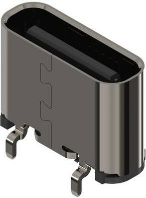 Weidmüller USB-C Leiterplattensteckverbinder USB 2.0 Typ C in Silber mit SMD-Lötanschluss und gewinkeltem Design - Bild 1