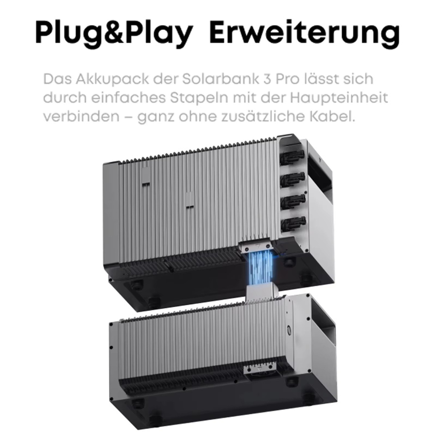 Anker SOLIX BP2700 Erweiterungsbatterie Speicher Akku 2700Wh Battery Pack für Anker Solix Solarbank 3 E2700 Pro in Grau - Bild 2