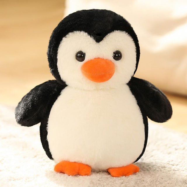 Pinguinpuppe Plüschtier Kaiserpinguinpuppe, Plüsch / Textil, Schwarz, Bunt / Mehrfarbig - Bild 1