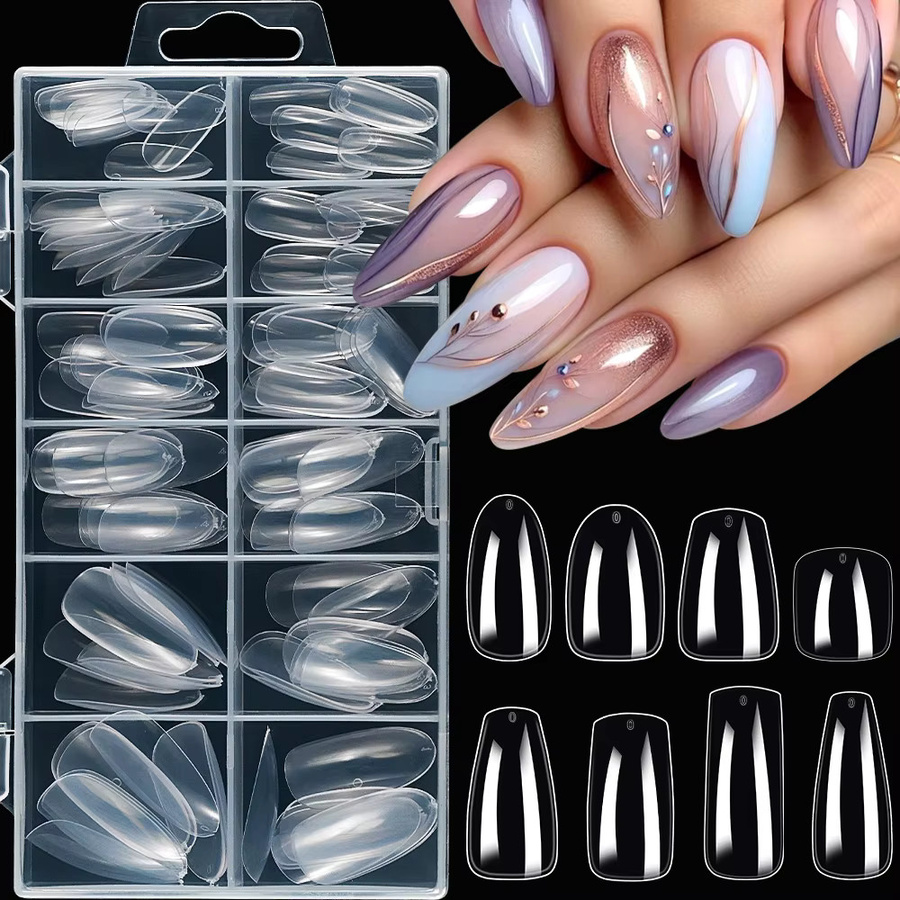 MAFANAILS Press-on Gel-Nägel, Kaffee, Glänzend, 120 Stück - Bild 2