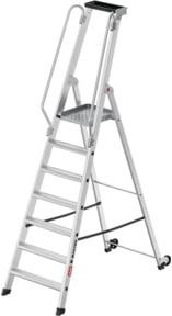 Hailo Aluminium-Plattformleiter Master P80 mit 7 Stufen in Silber - Bild 1