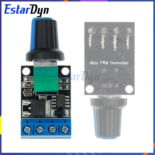 Estardyn PWM DC Motor Drehzahlregler und Spannungsregler 5V 12V 10A mit LED Dimmer - Bild 1