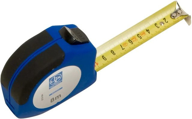 LUX-TOOLS Taschenbandmaß Classic in Schwarz-Blau, 8 m - Bild 1