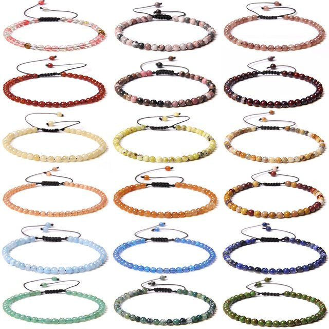 Armband, Naturstein Perlen, Quarz, bunt, Unisex - Bild 1
