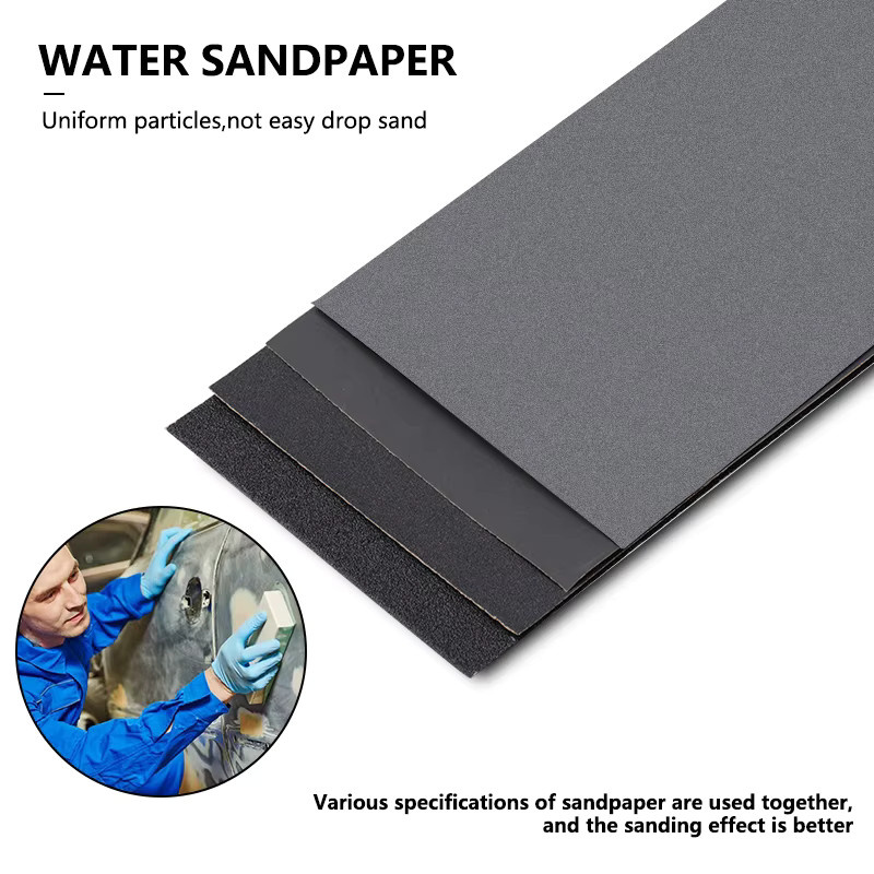 XCAN 12-teiliges Schleifpapier-Set in Grau für Metall und Kunststoff, Körnung 400 bis 1500, Nass- und Trockenschleifpapier zum Polieren - Bild 5