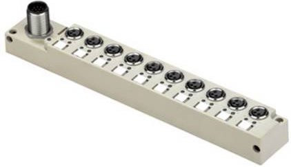 Weidmüller SAI-10-S12 3P M8 Sensor/Aktorbox passiv, M8-Verteiler mit Metallgewinde, grau - Bild 1