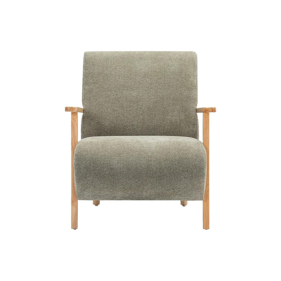 Julomo Sessel mit gerader Rückenlehne in Grün aus Stoff und Holz, Breite: 70 cm, Tiefe: 70 cm - Bild 2