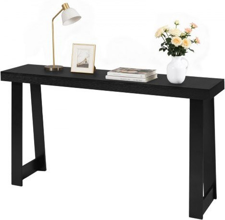 VEVOR Konsolentisch aus Mehrschichtplatte in Schwarz, moderner rechteckiger Beistelltisch für Flur, Wohnzimmer und Foyer, L x B x H: 140 x 30,5 x 81 cm