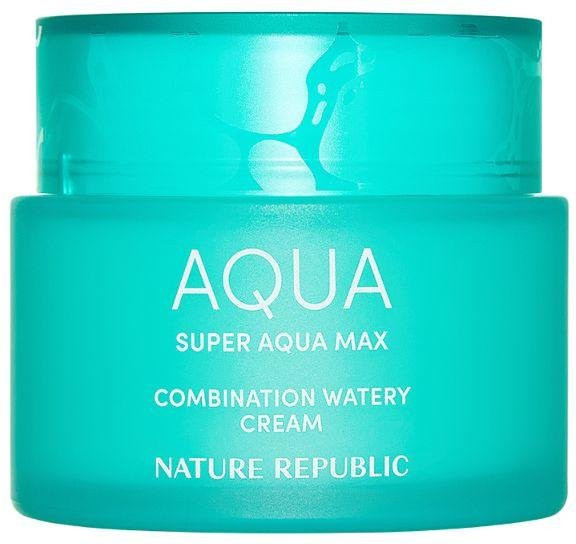 Nature Republic Super Aqua Max Combination Watery Cream, Gesichtscreme Gel, 100 ml, Mischhaut - Bild 1
