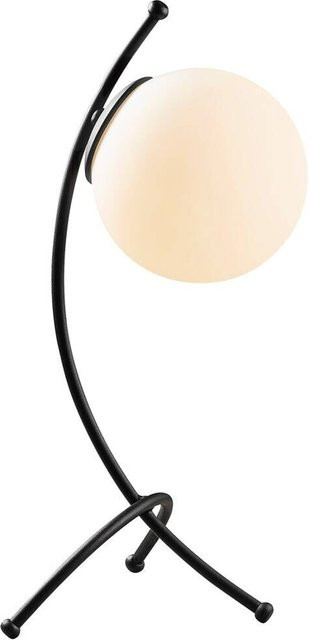 Opviq Tischleuchte in Weiß und Schwarz aus Glas und Metall mit E27 Fassung, B/H/T: 18 x 43 x 23 cm - Bild 1
