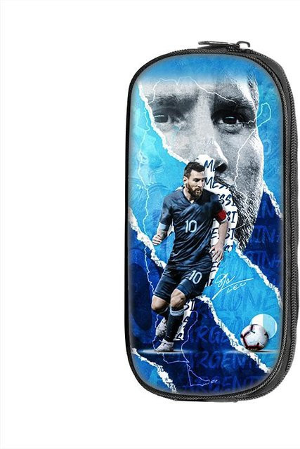 Fancy Style Studio Federmäppchen Messi Muster in Blau mit großem Fassungsvermögen für Schüler und Studenten - Bild 1