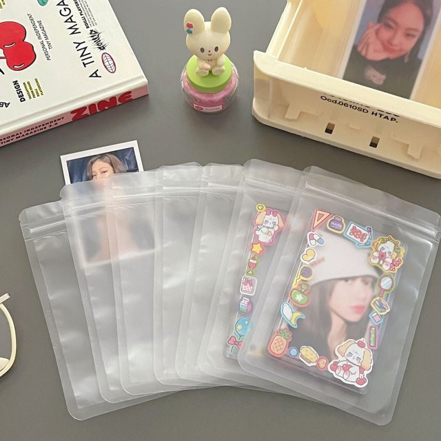 50 Stück matte selbstklebende Lebensmittelverpackungsbeutel aus transparentem Kunststoff für Süßigkeiten und Früchtetee - Bild 1