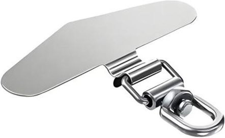 Amusedly Handy-Lanyard-Clip-Patch aus Edelstahl in Silber, 360 Grad drehbar und ultradünn mit 0,4 mm Bogenbrücken-Design - Bild 1