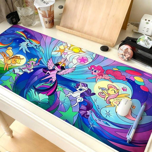 KAYOU Klassisches Mauspad My Little Pony Design in Multicolour als große Schreibtischunterlage für Laptop und Tastatur - Bild 1