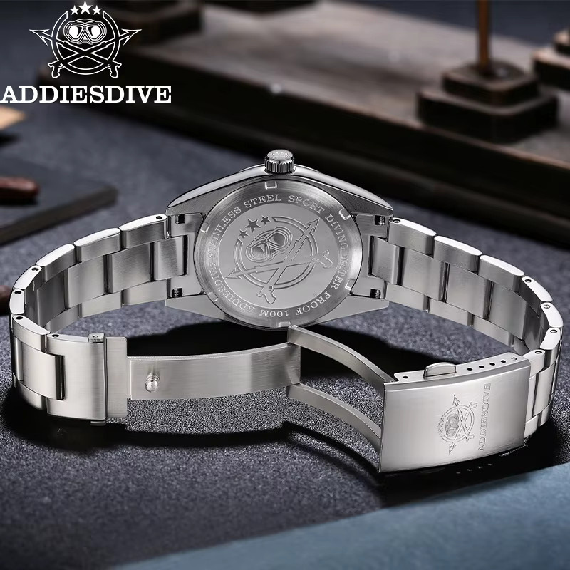 ADDIESDIVE Armbanduhr, Quarz, Edelstahl, Saphirglas, 10 ATM, Herren - Bild 6