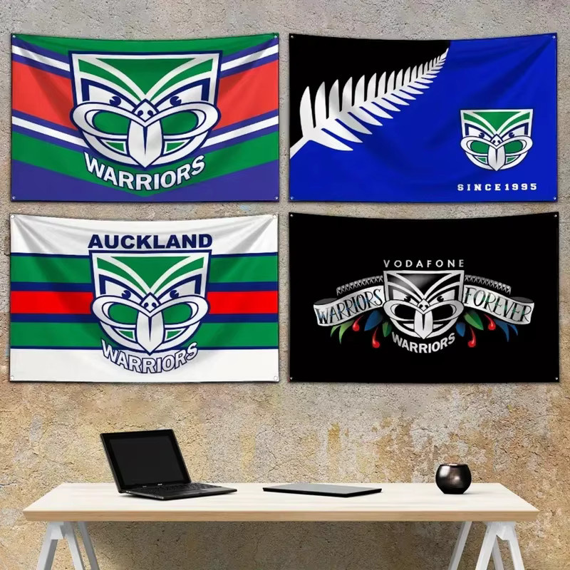 VIKAMA Neuseeland Warriors Flagge Auckland NRL Rugby Wandbehang Stoff, Mehrfarbig, B: 60 cm, H: 40 cm - Bild 2
