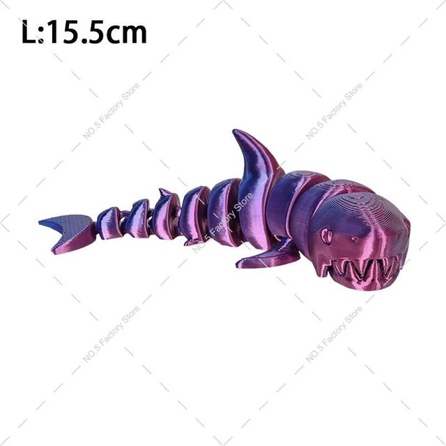 Binchi Outdoor Product Haifisch Actionfiguren, Mehrgelenkig Bewegliche Tier Handwerksfigur, Blau, ab 14 Jahre - Bild 1