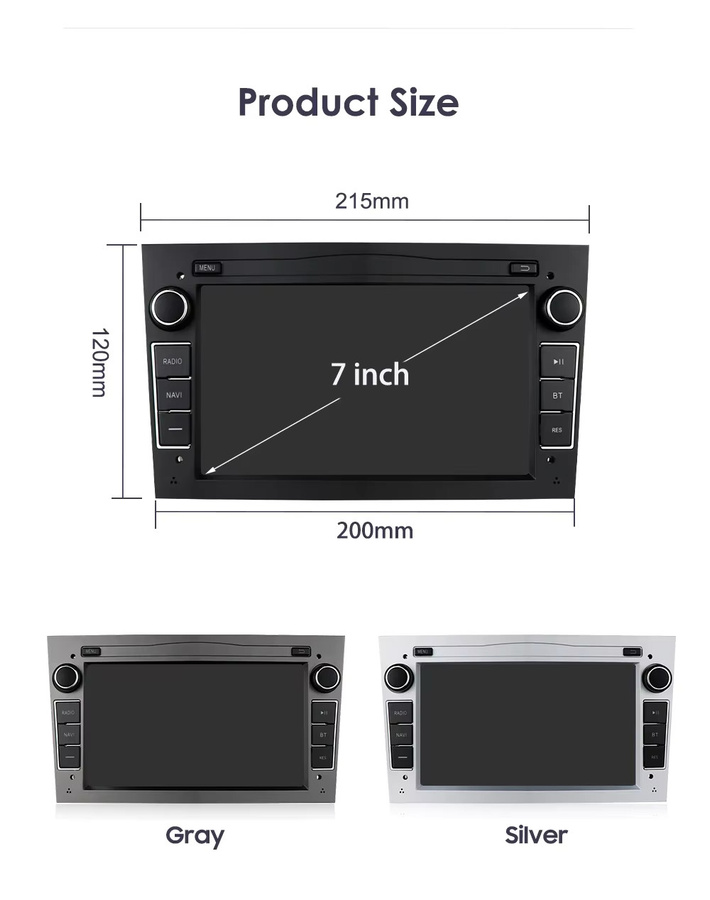 OSSURET Android 12 Autoradio mit CarPlay und Android Auto für Opel Corsa C, Signum, Vivaro, Astra H, Corsa D und Zafira in Schwarz mit GPS und 4G Unterstützung - Bild 5