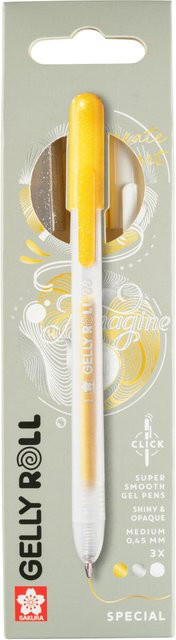 SAKURA Gelly Roll Retractable Set Special Gelstifte in Gold, Silber und Weiß sowie Multicolour - Bild 1