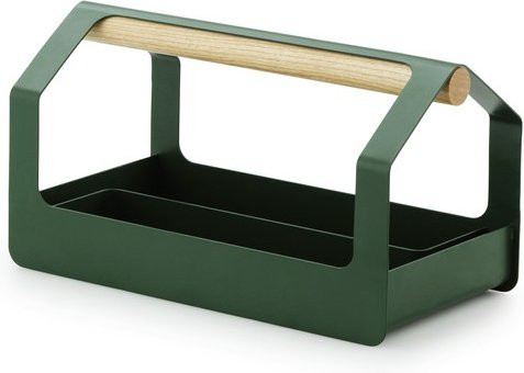 Normann Copenhagen Haus Toolbox aus Metall und Holz in Grün mit Griffen - Bild 1