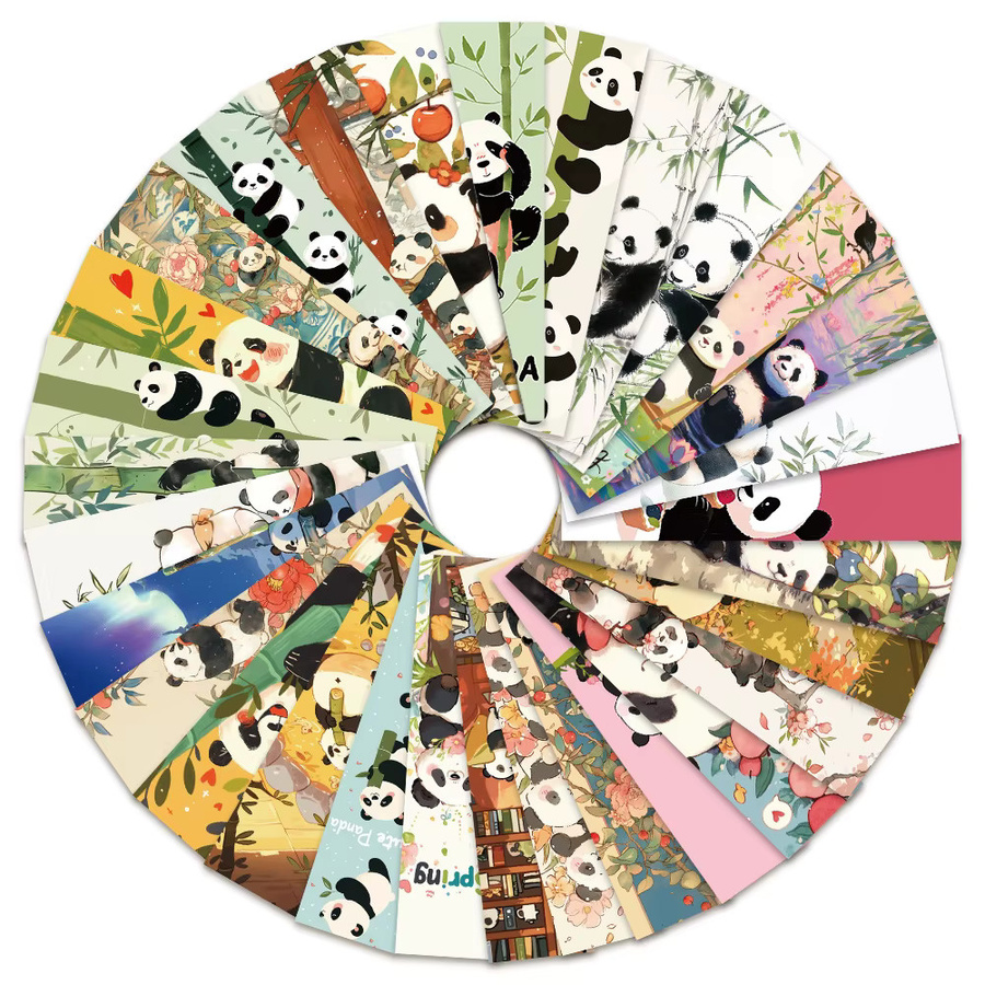 Bview Art Panda Lesezeichen Set aus Papier, 30 Stück, Mehrfarbig - Bild 3