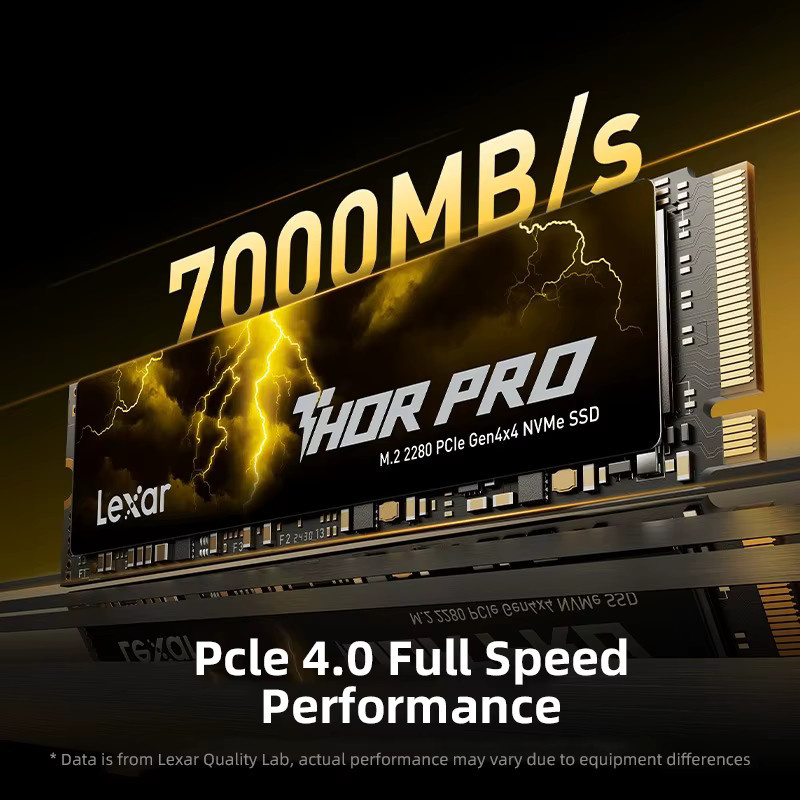 Lexar THOR PRO NVMe M.2 2280 SSD interne Solid-State-Festplatte in Schwarz - Bild 2