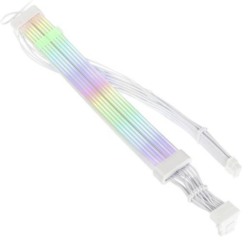 Kolink UR-12-V2x6-ARGB Strom Anschlusskabel in Weiß und Transparent, Länge: 70 cm - Bild 1
