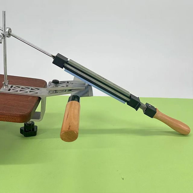 RSCHEF Profi Messer Schleifsystem mit Diamant-Schleifstein und Holzhalterung, Mehrfarbig - Bild 1