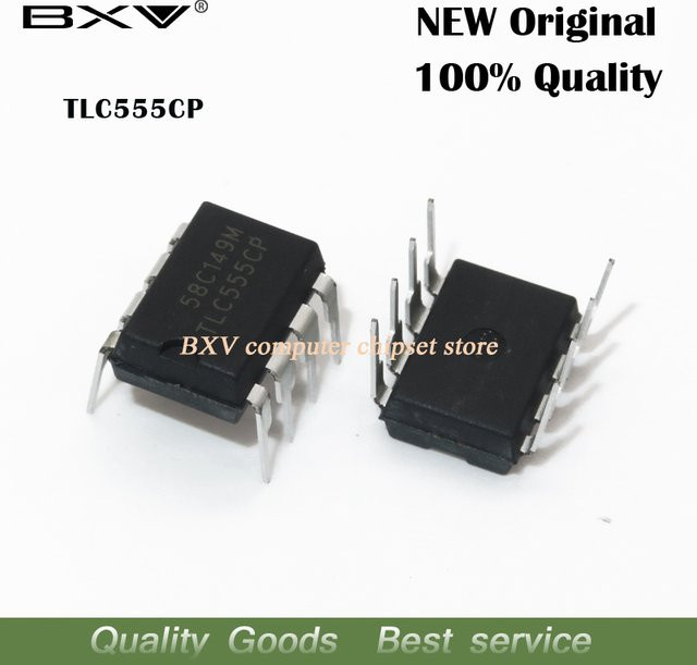 Lincmose TLC555CP Timer IC im DIP8 Gehäuse, 10 Stück, Schwarz - Bild 1