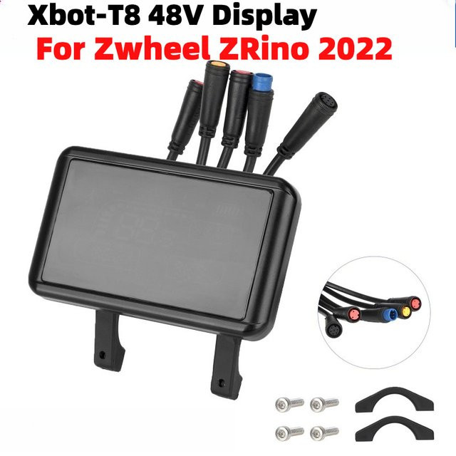 Xbot-T8 Digitales LCD Display Instrument 48 V für Zwheel ZRino 2022 Elektrische Roller in Schwarz - Bild 1
