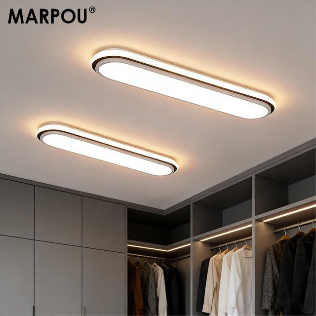 MARPOU LED-Deckenleuchte modern rechteckig in Weiß B: 53 cm, H: 38 cm - Bild 1
