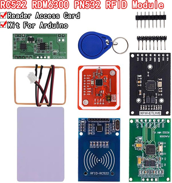 NFC RFID Modul RC522 Set von Si Tai&SH mit Tags für Arduino Uno, 13,56 MHz und 125 kHz, Multicolor - Bild 1