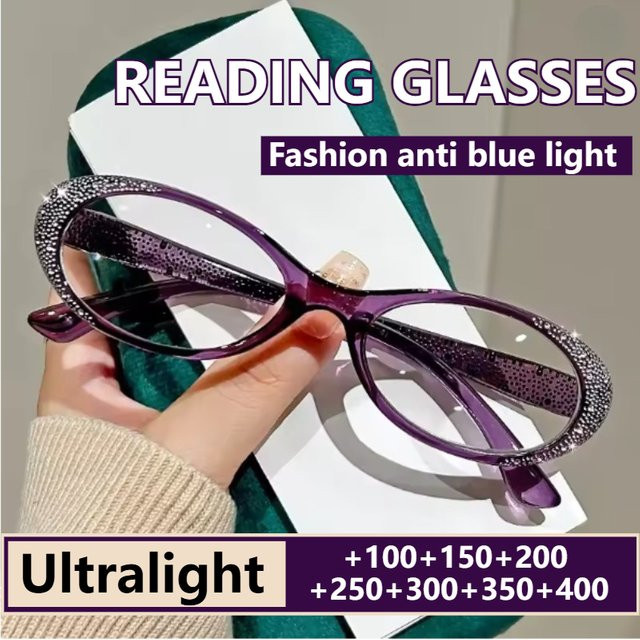 Lesebrille für Damen, Vollrand, oval, Kunststoff, Anti-Blaulicht - Bild 1